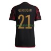 Maillot de Supporter Allemagne Ilkay Gundogan 21 Extérieur Coupe du Monde 2022 Pour Homme